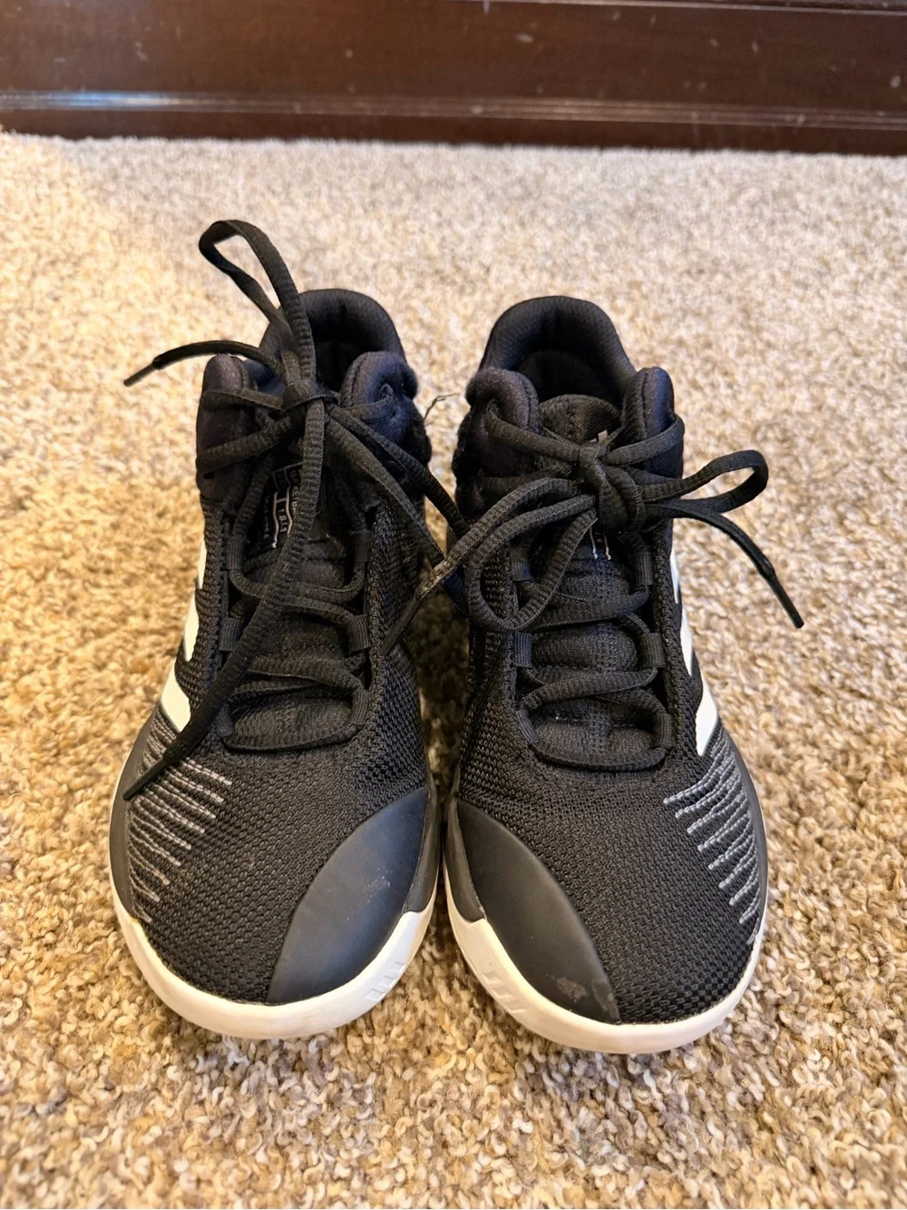 adidas Kids Black and White Athletic Sneakers